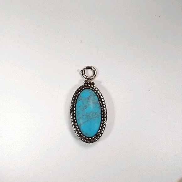 no brand Jewelry - Charm blue turquoise faux stone, gold tone